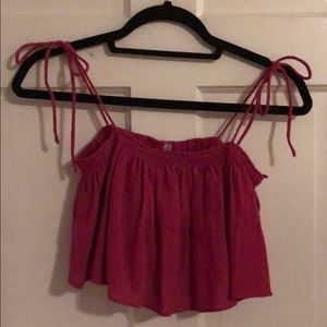 Free people crop top, built in bra